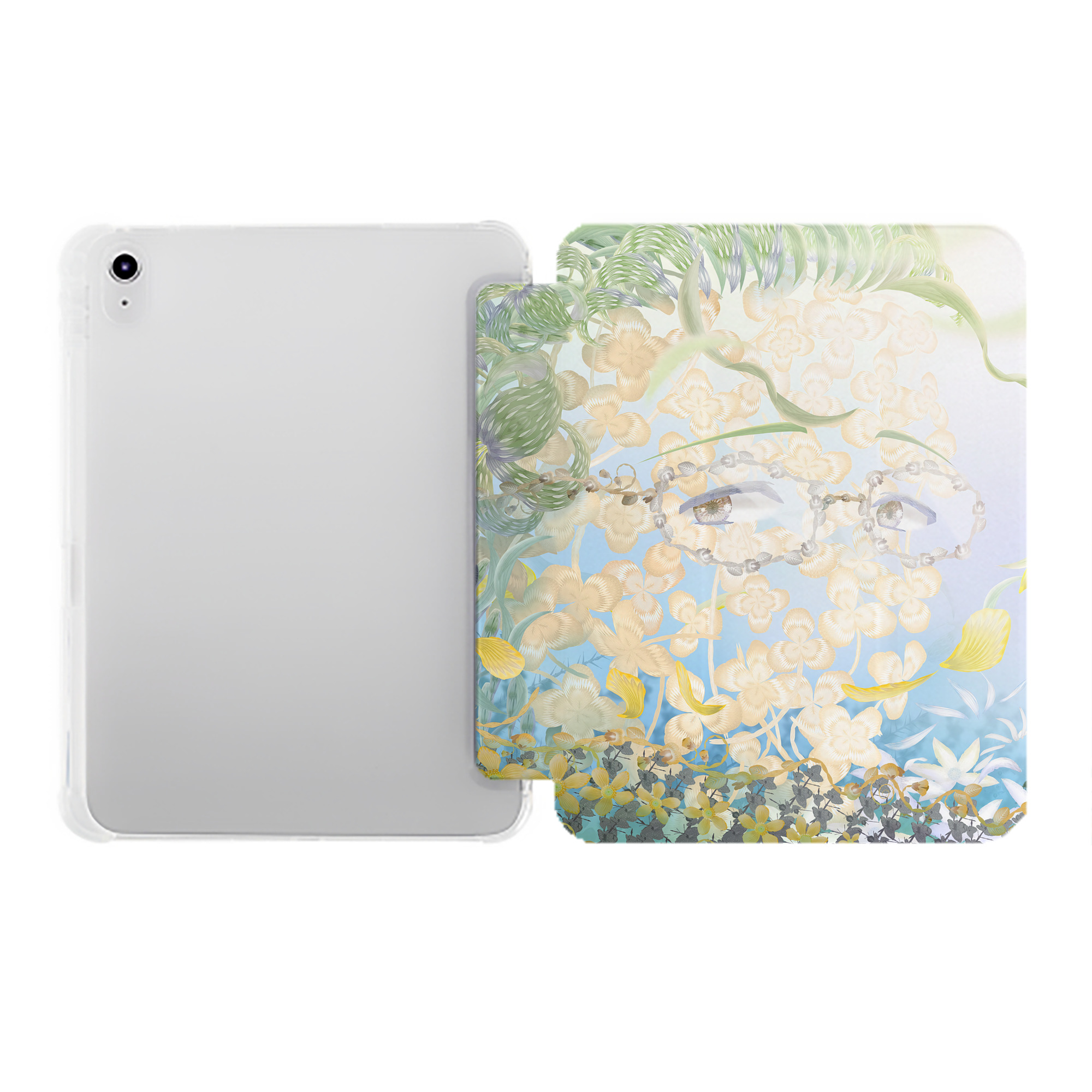 （画像用） 葬送のフリーレン Frieren IPad ケース ペン収納付き 三つ折りスタンド PUレザー×シリコン 対応機種9.5/10.5/10.9インチ